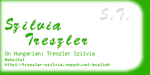 szilvia treszler business card